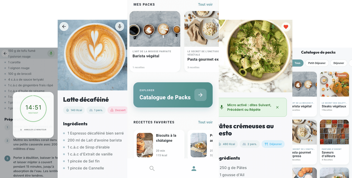 Captures d'écran de l'application Pando Cook